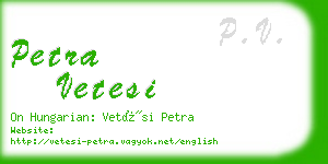 petra vetesi business card